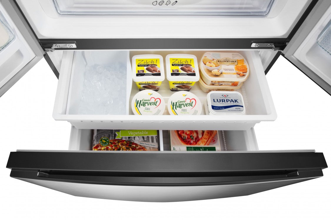 Réfrigérateur à portes françaises à profondeur de comptoir Hisense en acier inoxydable avec eau et glace (21,1 pi³) - RF208N6CSE ( Meuble Mtl )