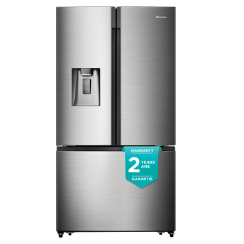 Réfrigérateur à portes françaises à profondeur de comptoir Hisense en acier inoxydable avec eau et glace (21,1 pi³) - RF208N6CSE ( Meuble Mtl )