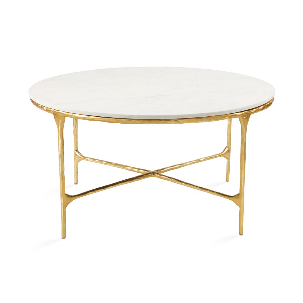 Table basse Ramona : base dorée