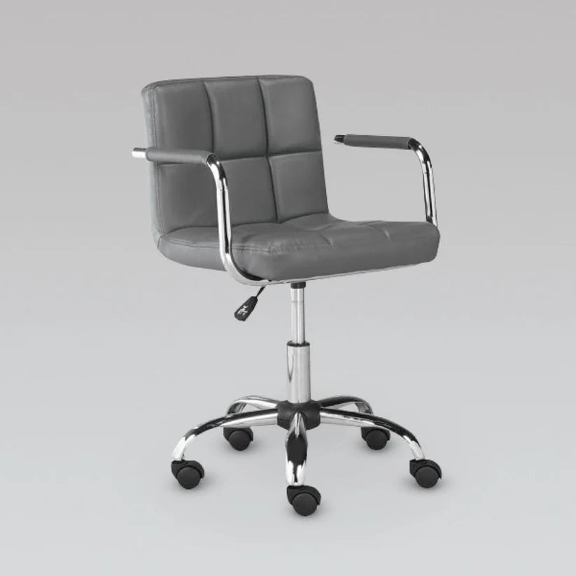 Chaise de bureau Selena similicuir noir | Meuble MTL