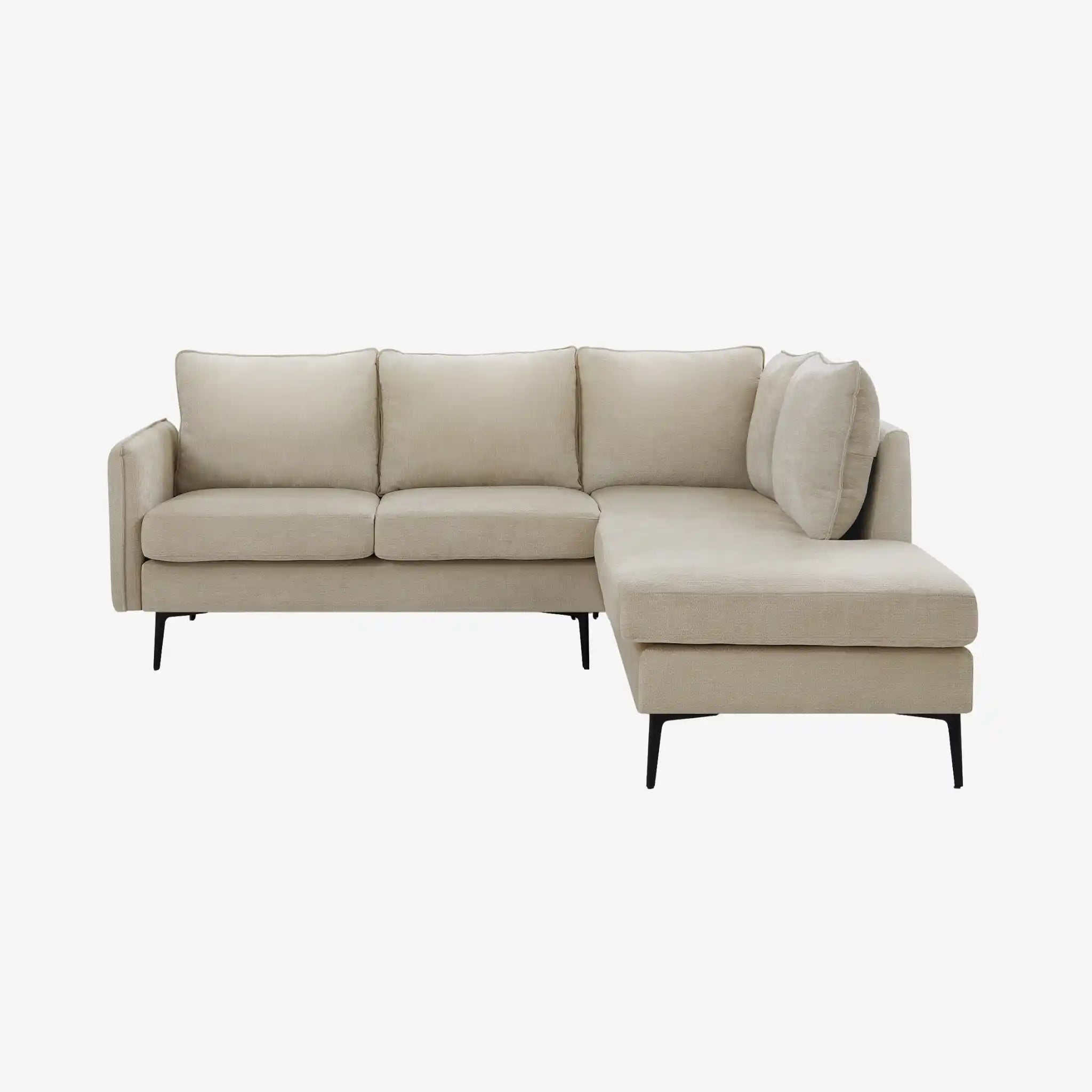 SOFA D'ANGLE - ACC AU BRAS GAUCHE - TISSU BEIGE #COACH-4 :8K15C04