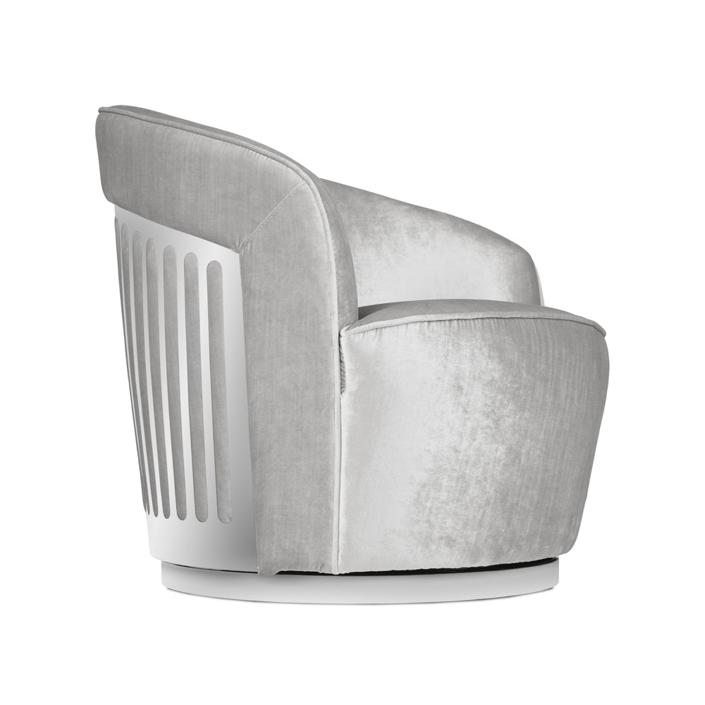Chaise d'appoint Lucien : velours gris
