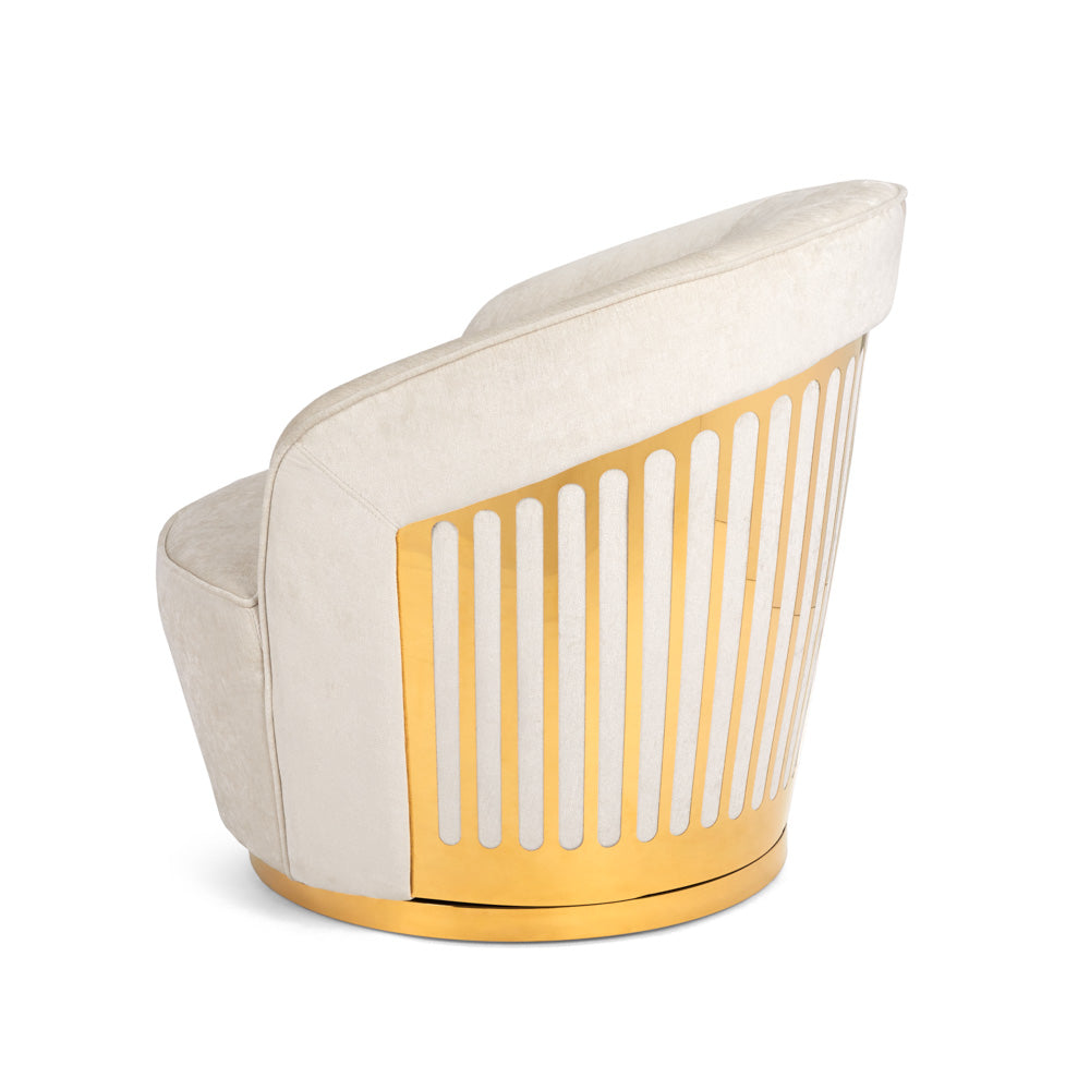 Chaise Lucien : Ivoire Brillant