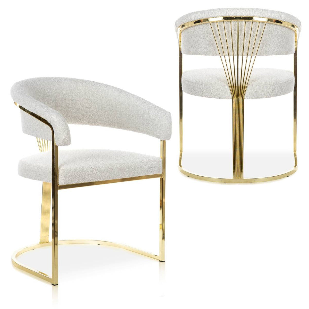 Fauteuil d'appoint Lotus doré