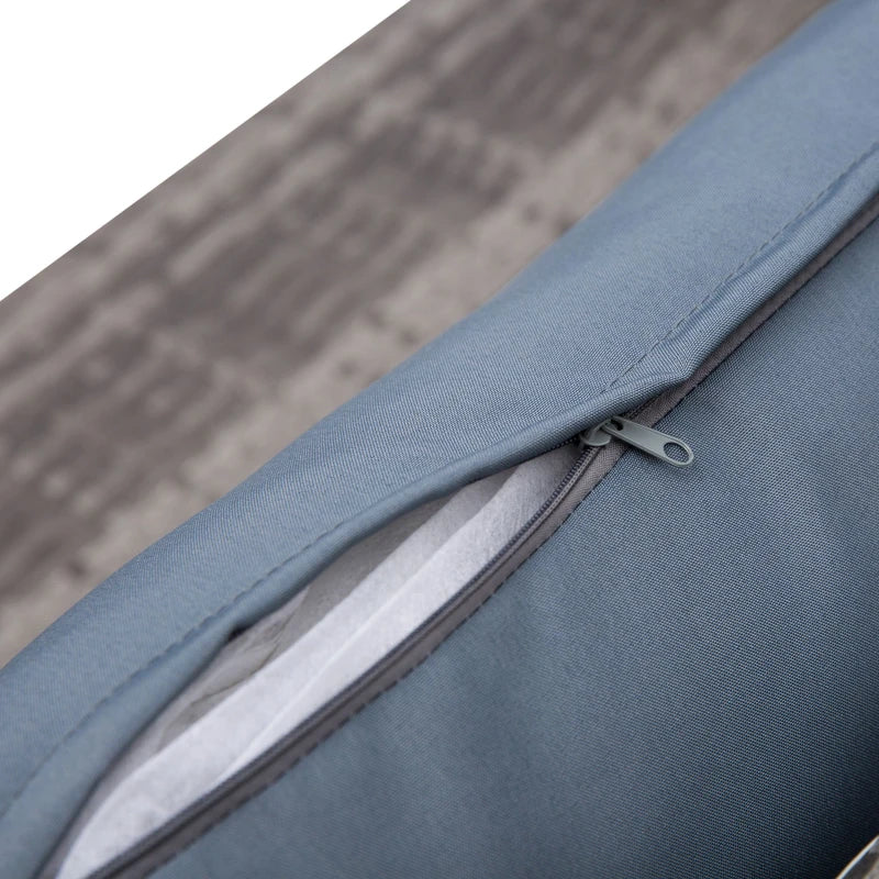 Ensemble de meubles de patio en osier 3 pièces, ensemble de canapé d'extérieur avec plateau en verre, coussins cadre en métal pour balcon, patio, gris