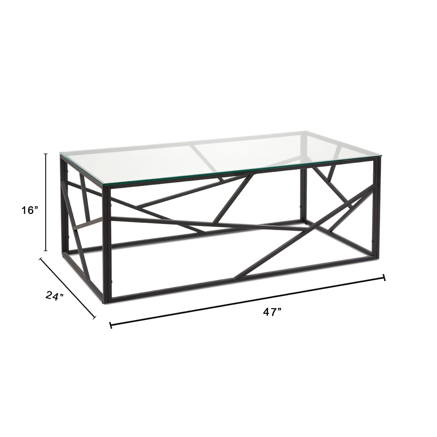 Table basse Carole : cadre noir