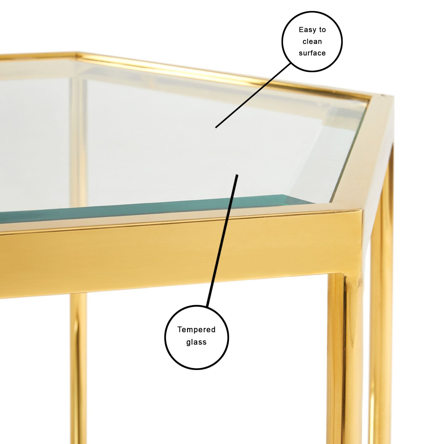 Table de bout dorée Swainson