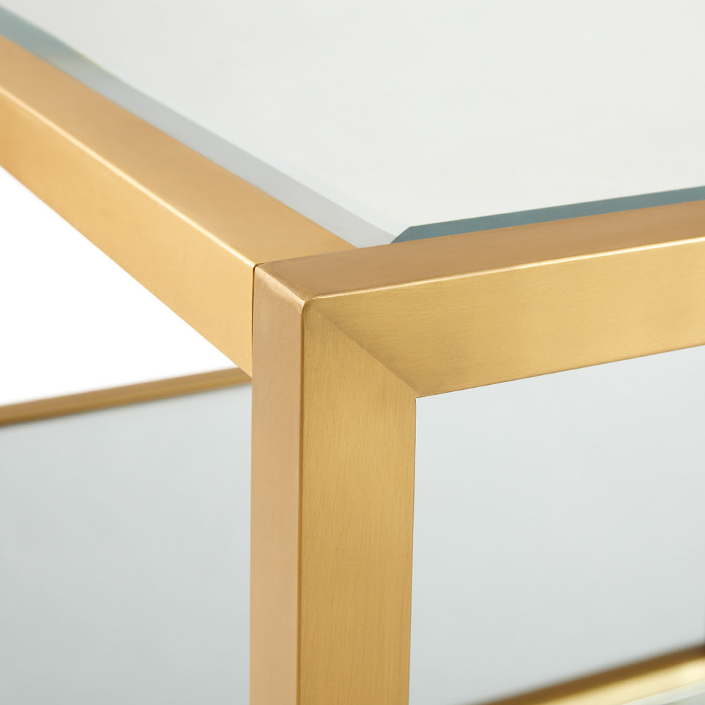 Table basse Caspian Gold : rectangulaire