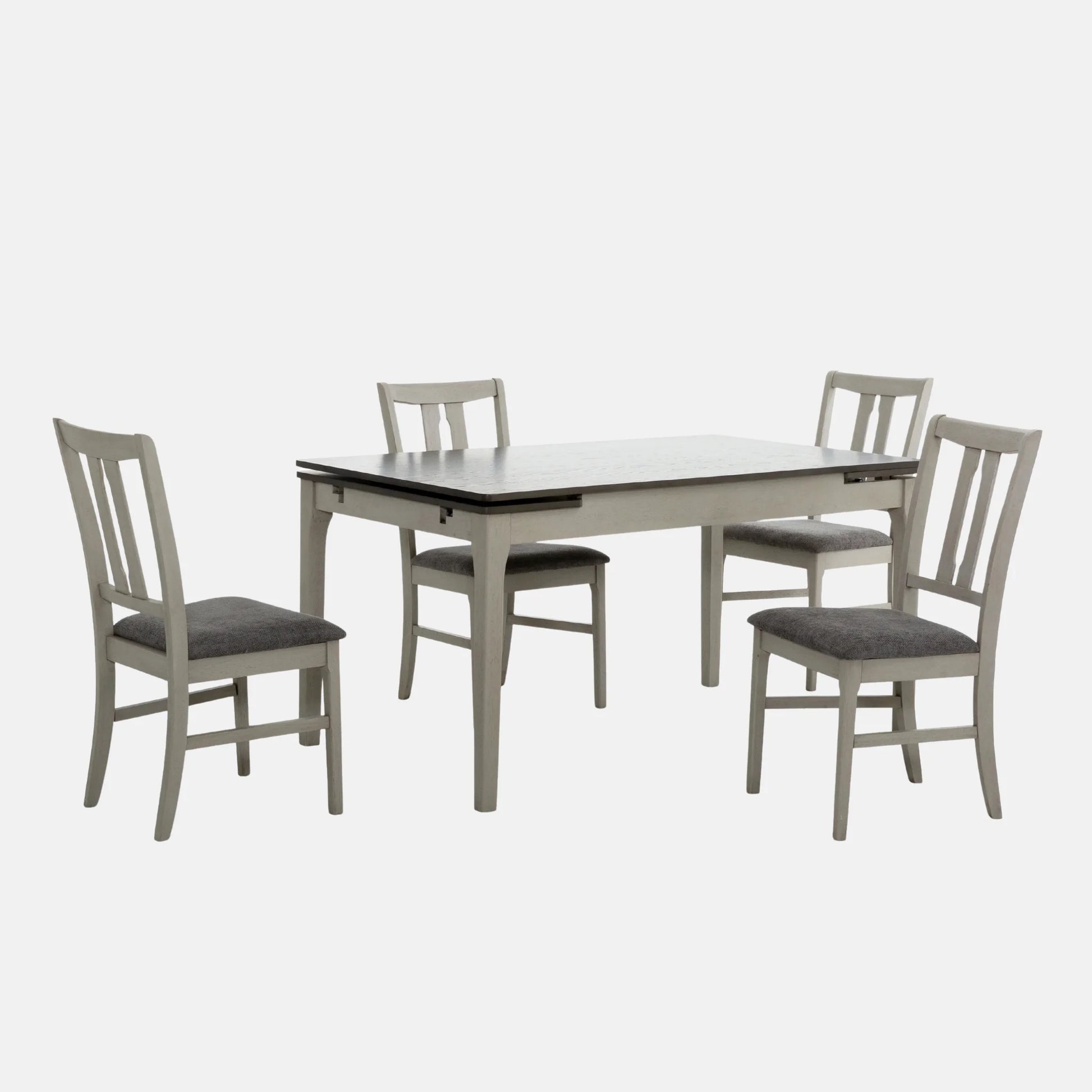 Table de Cuisine avec Rallonges Intégrées gris