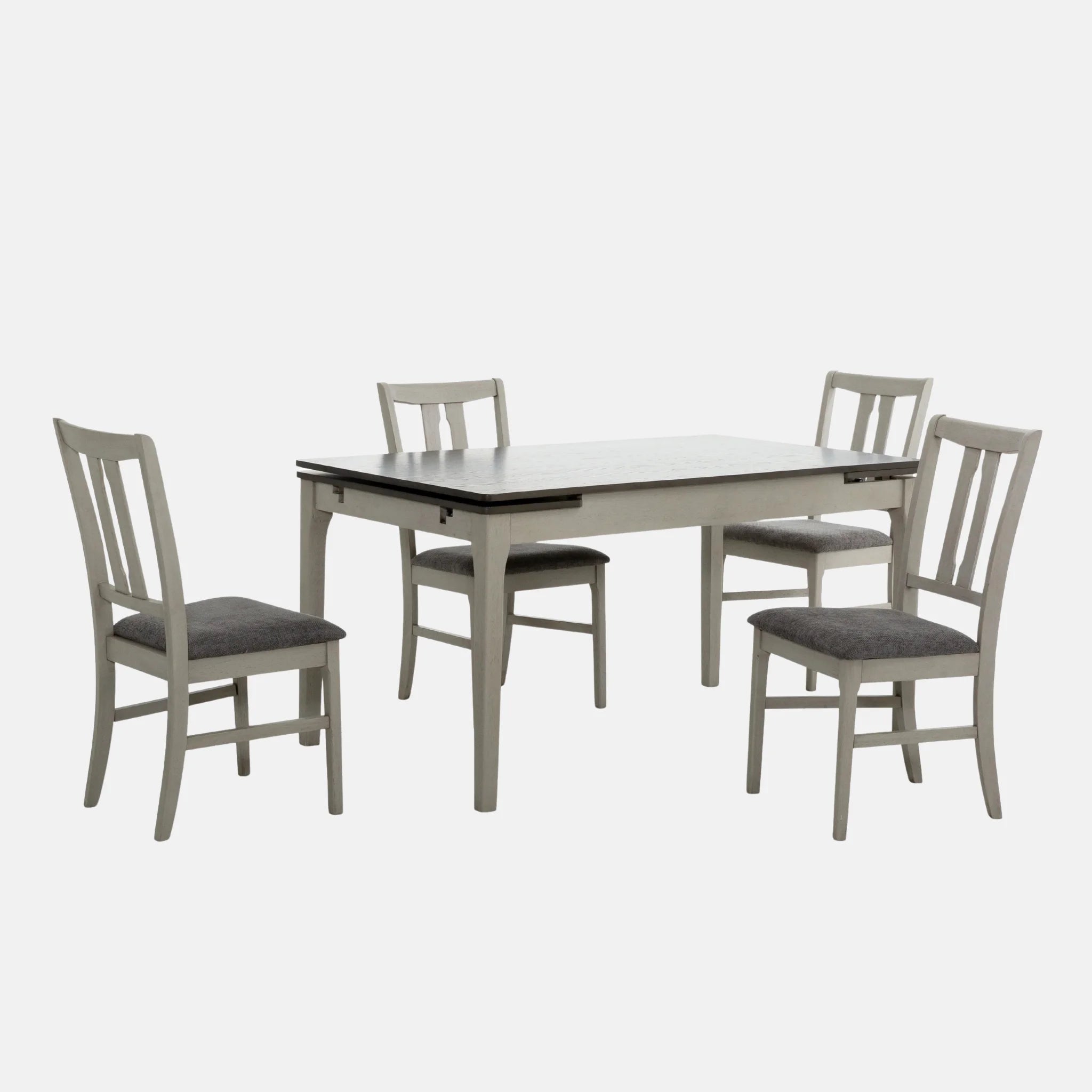Table de Cuisine avec Rallonges Intégrées gris