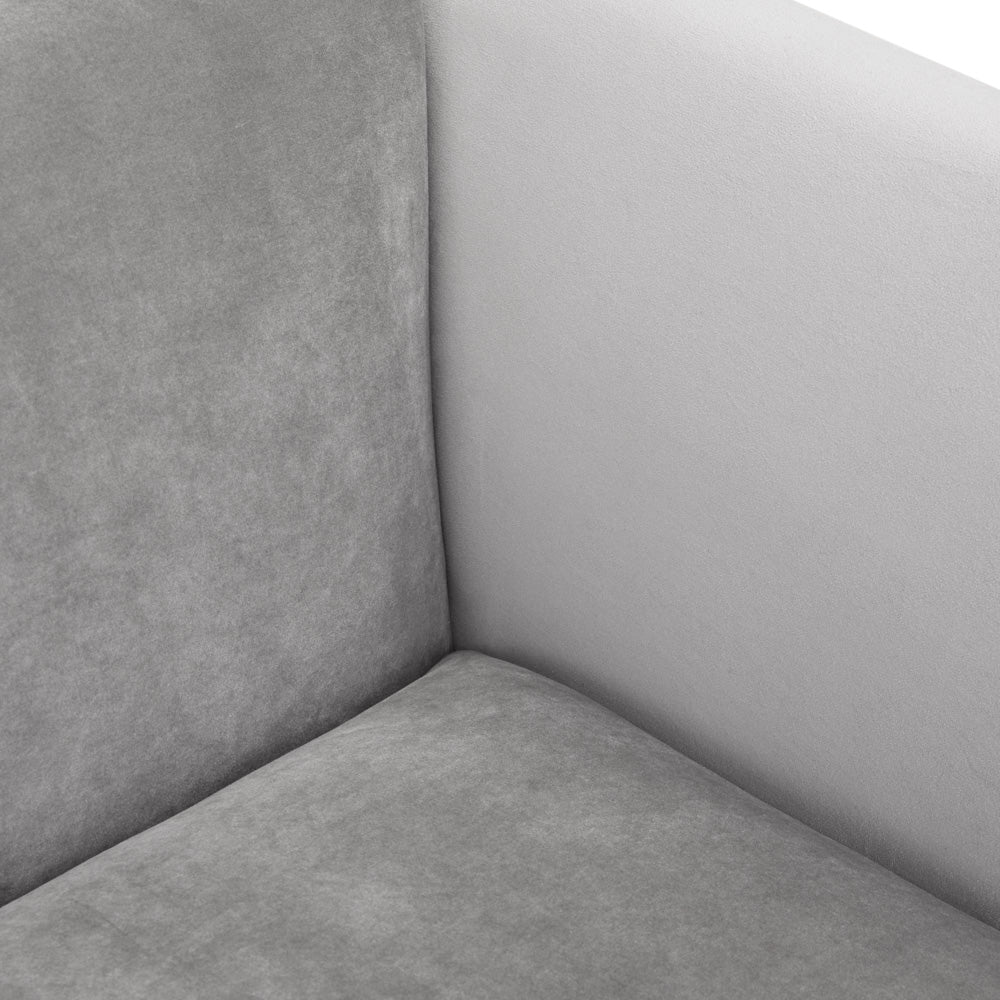 Canapé Truro en Velours Gris Luxueux - Élégance Moderne pour votre Salon