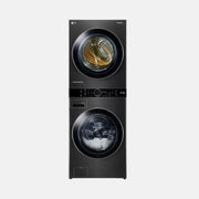 Laveuse-Sécheuse À Vapeur Haute Efficacité "WashTower" En Acier Inoxydable Noir LG ( WKEX200HBA