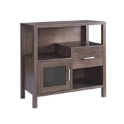 Brassex : Cabinet de Rangement en Noyer et Chêne avec Étagères