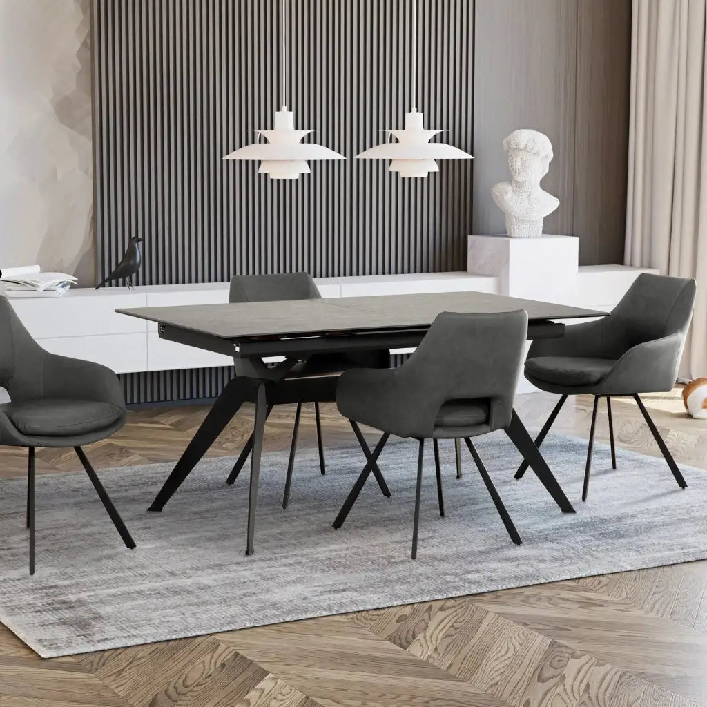 table de salle à manger extensible céramique