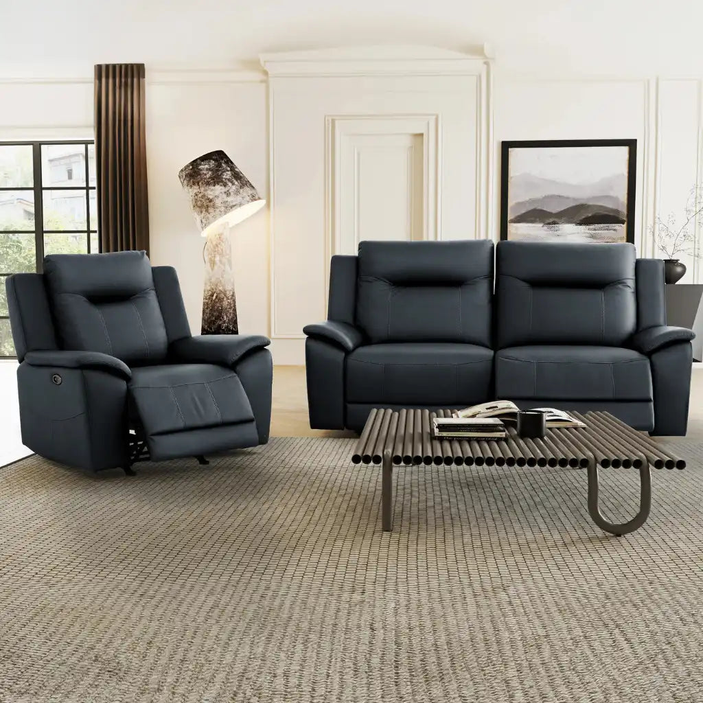 Charell : Fauteuil Inclinable Motorisé Bleu Jaxxon