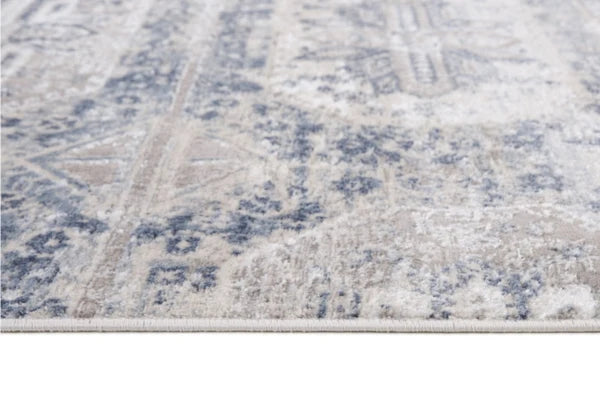 Tapis XL Parksdale 8x11 | Mélange Bleu & Gris fini usé