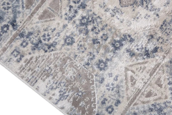 Tapis XL Parksdale 8x11 | Mélange Bleu & Gris fini usé