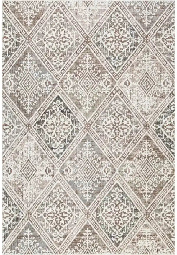 Tapis XL traditionnel Sahara 8x11 | Beige chaud au fini utilisé