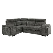 Canapé-lit Largo en tissu Astra DK Gris