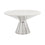 Table basse Valentine : marbre blanc avec structure Argent