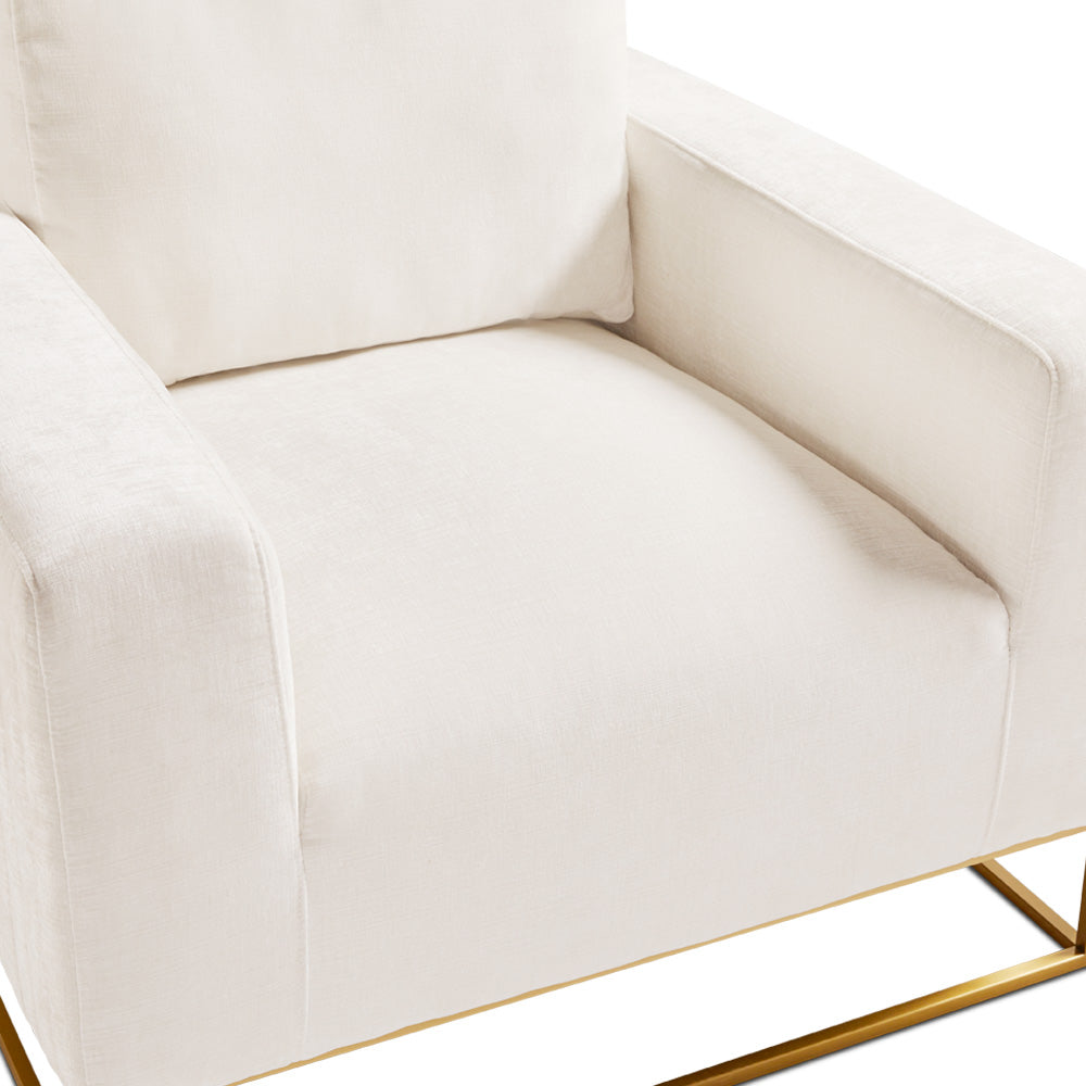 Chaise d'appoint Franklin Gold : Contessa Vanille