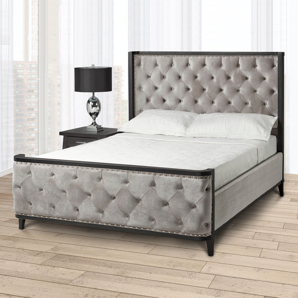 Lit Swire : Velours gris