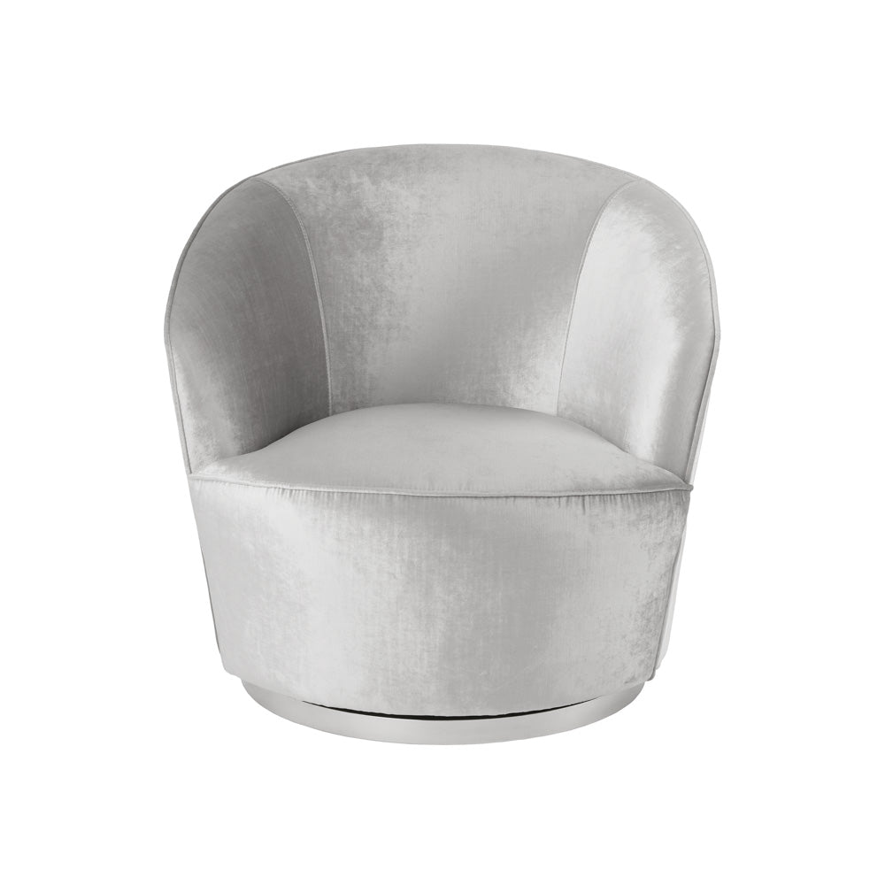 Chaise d'appoint Lucien : velours gris