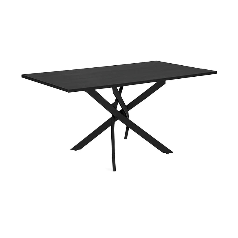 Table de salle à manger rectangulaire VICTOR en placage de frêne noir