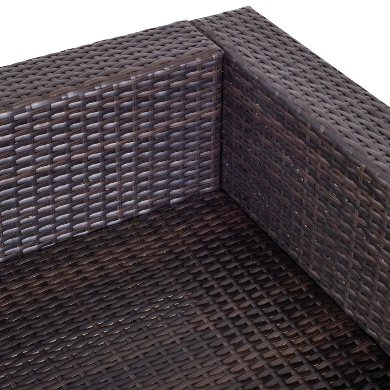 Ensemble de meubles de patio 6 pièces, ensemble de canapé sectionnel de jardin en osier de luxe, meubles de patio extérieur résistants à toutes les intempéries avec siège coussin pour porche, jardin, balcon au bord de la piscine