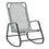 Chaise à bascule de jardin, chaise à bascule Texteline d'intérieur et d'extérieur pour patio, balcon, porche, gris