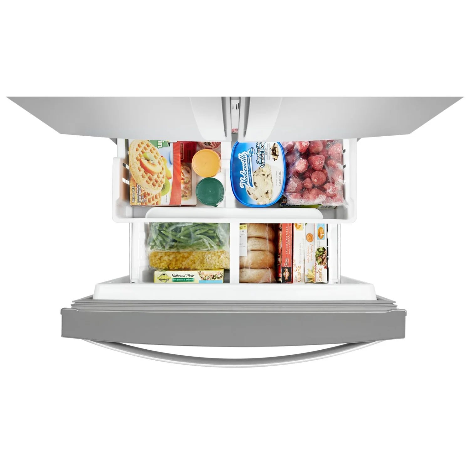 Réfrigérateur Whirlpool 30" 19,7 pi³ Portes Françaises Inox Résistant aux Traces WRF560SFHZ