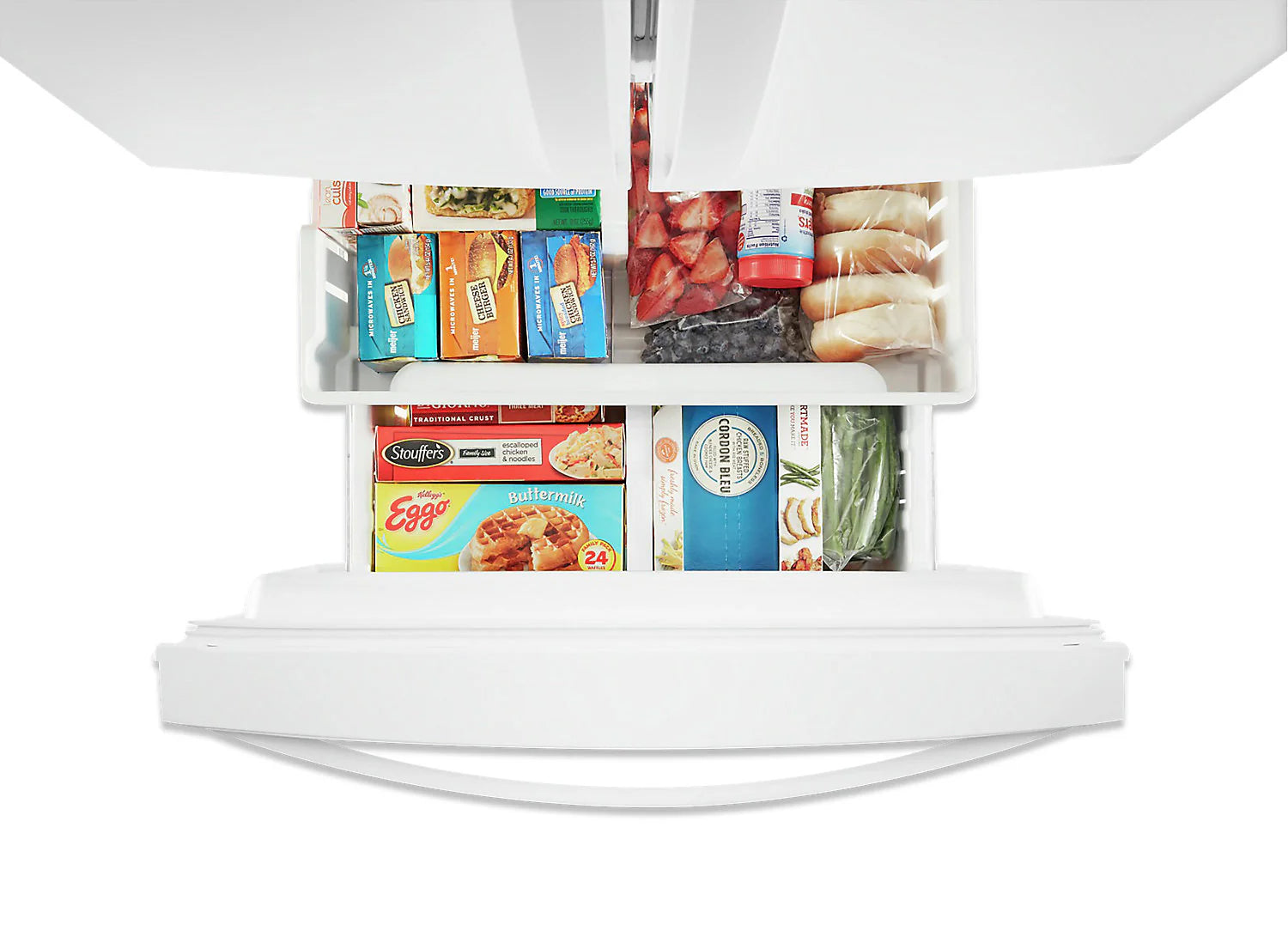 Réfrigérateur Whirlpool 20 pi³ Portes Françaises 30" Blanc