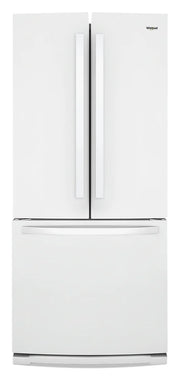 Réfrigérateur Whirlpool 20 pi³ Portes Françaises 30" Blanc