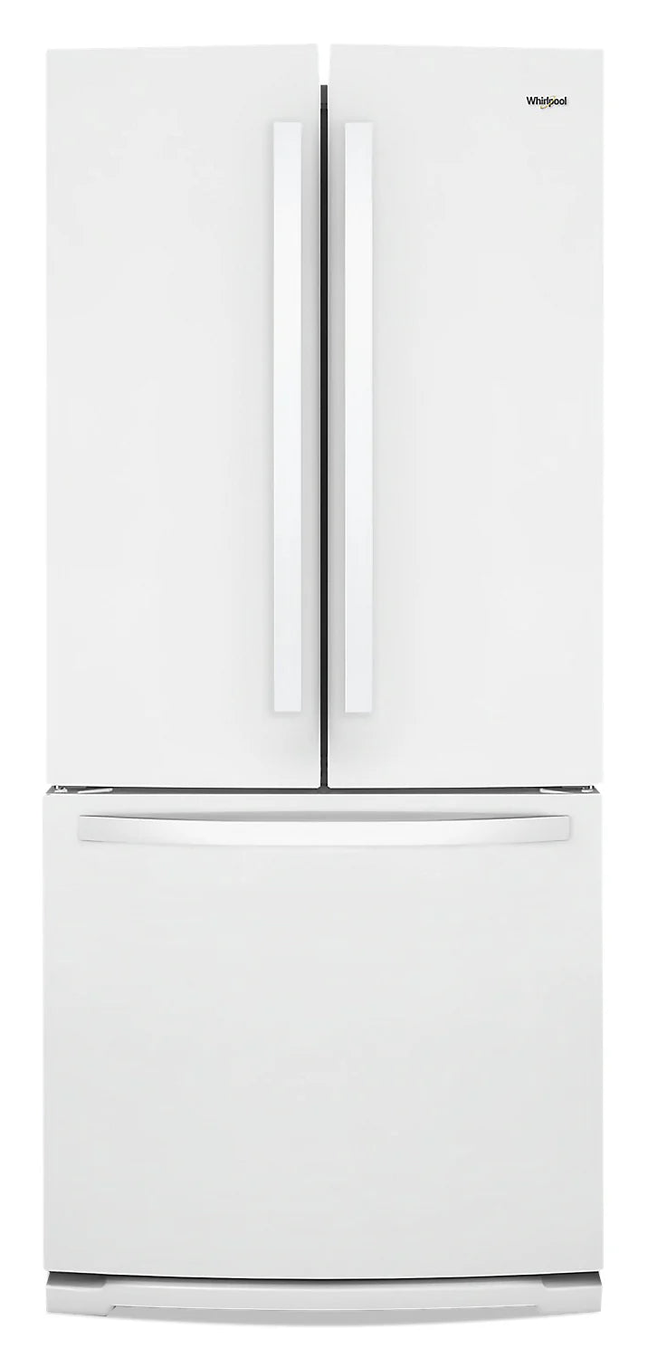 Réfrigérateur Whirlpool 20 pi³ Portes Françaises 30" Blanc