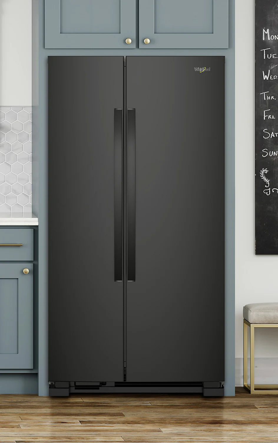 Whirlpool Réfrigérateur de 25 pi³ – Noir – 36 po – WRS315SNHB