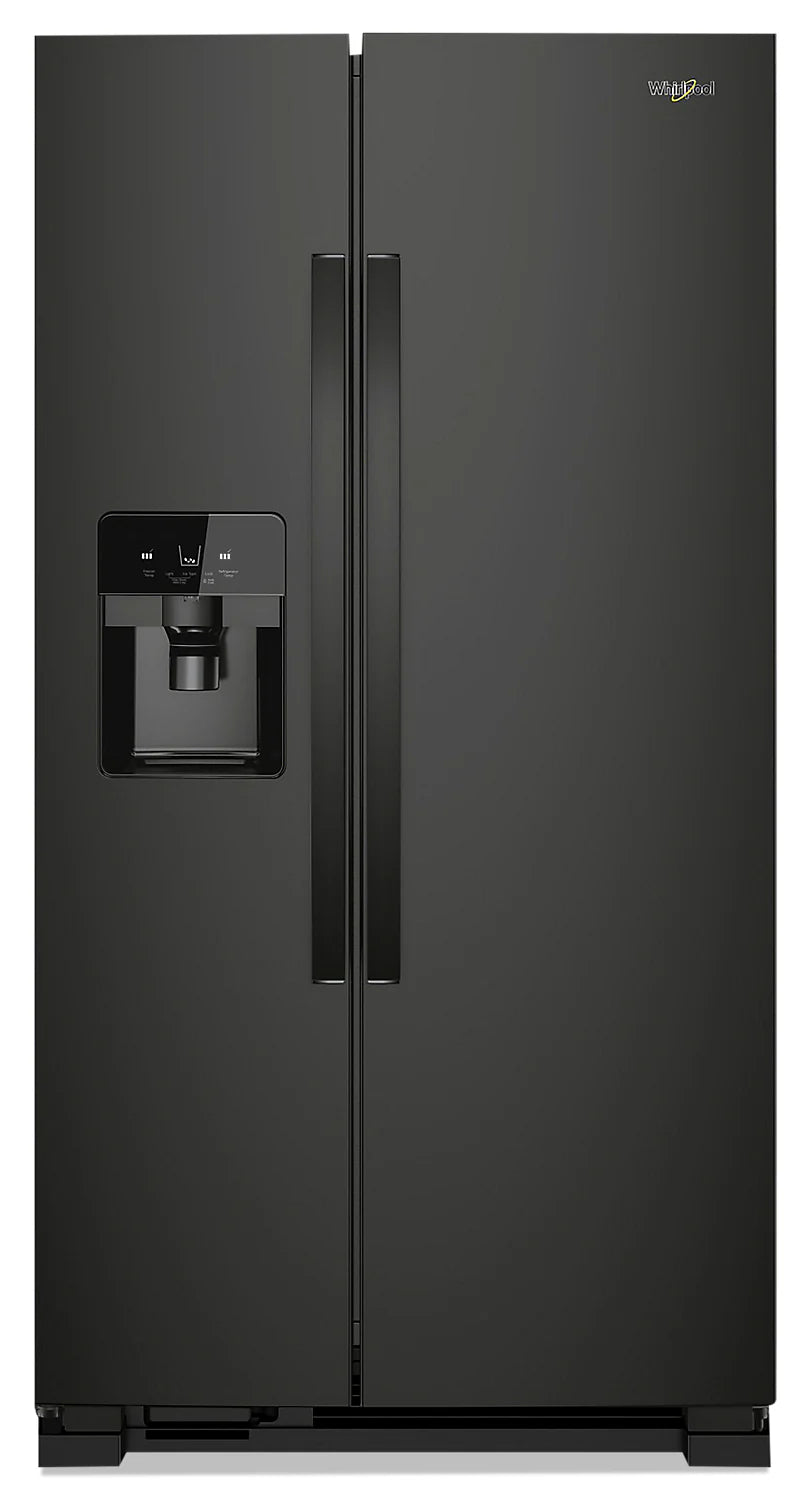 Whirlpool 33" 21.4 cu. ft. Side-by-Side Refrigerator Black Stainless with Dispenser WRS321SDHV