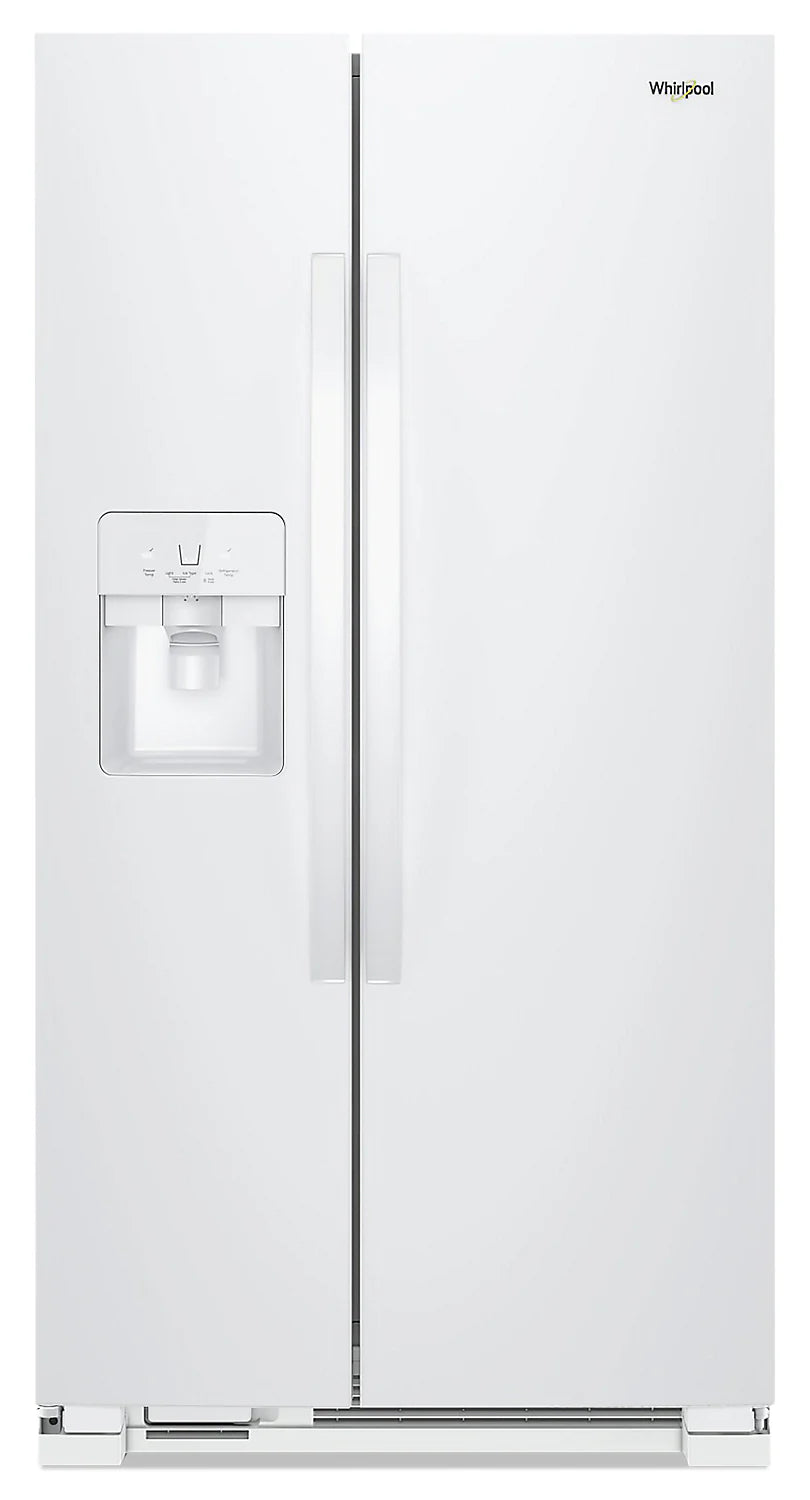 Whirlpool 33" 21.4 cu. ft. Side-by-Side Refrigerator Black Stainless with Dispenser WRS321SDHV