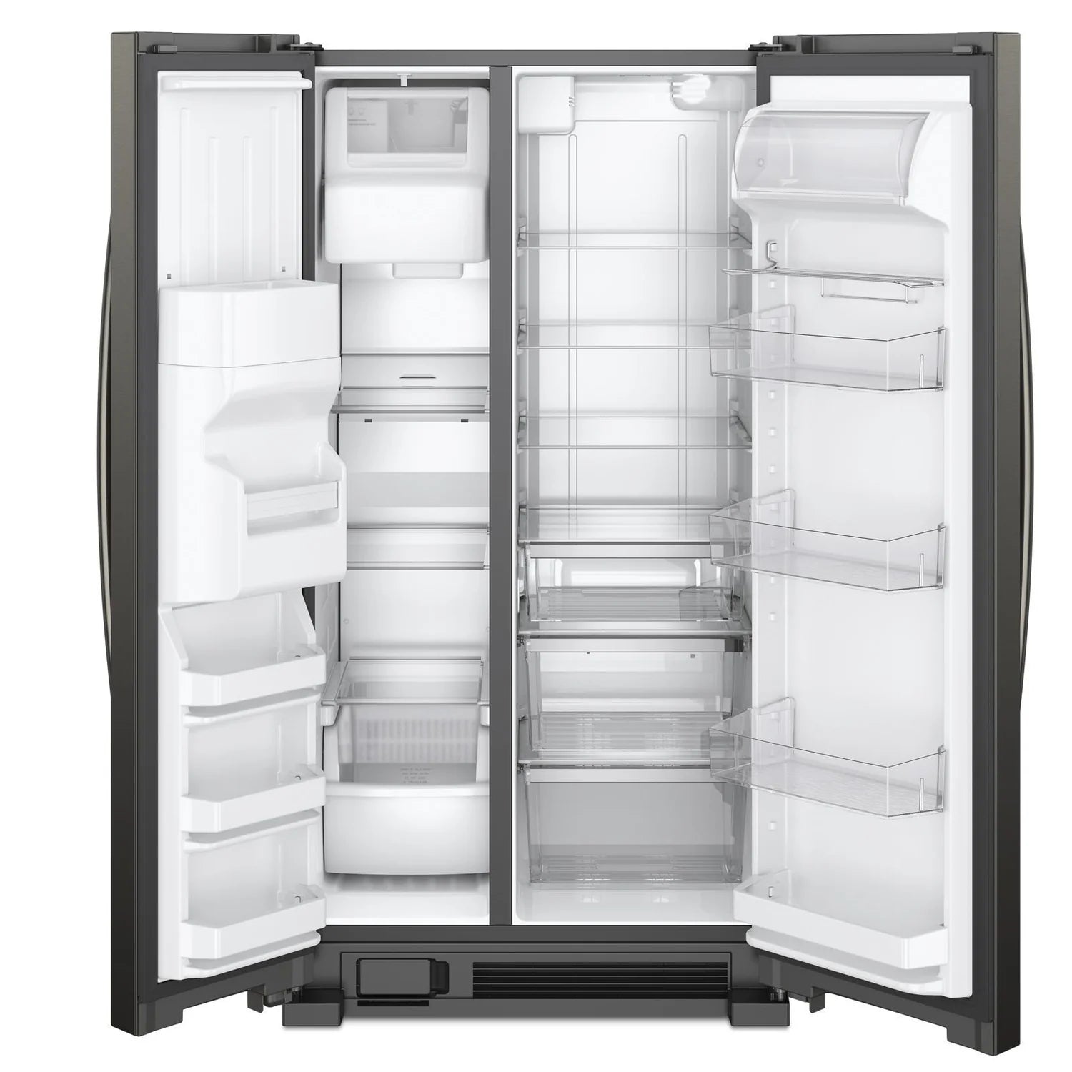 Whirlpool 33" 21.4 cu. ft. Side-by-Side Refrigerator Black Stainless with Dispenser WRS321SDHV