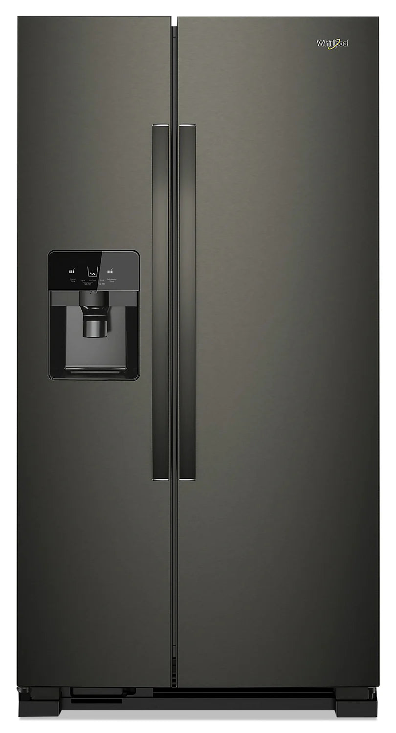 Réfrigérateur Whirlpool 25 pi³ Côte à Côte 36" Noir Brillant