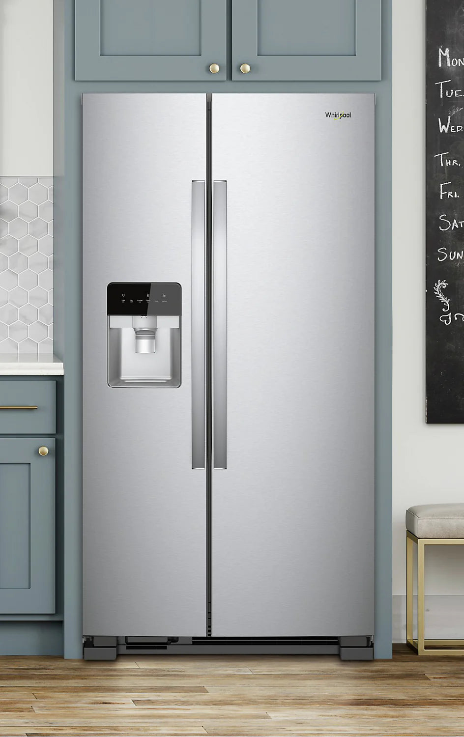Whirlpool Réfrigérateur de 25 pi³ en acier inoxydable, 36 po, WRS335SDHM