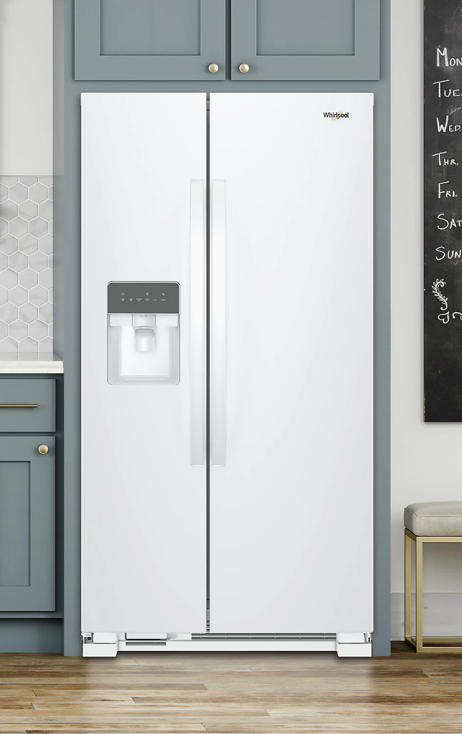 Réfrigérateur Whirlpool 36" 25 pi³ Juxtaposé Blanc Energy Star WRS335SDHW
