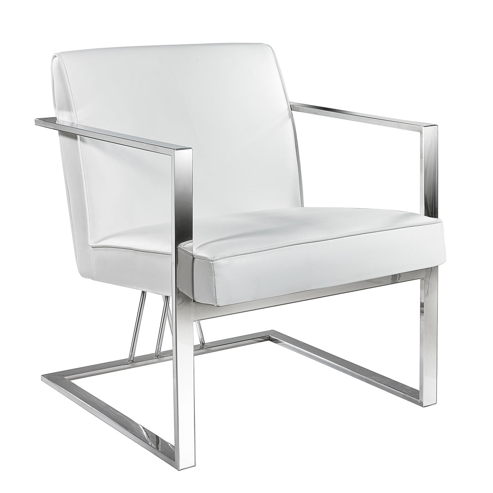 Chaise Fairmont : Similicuir blanc