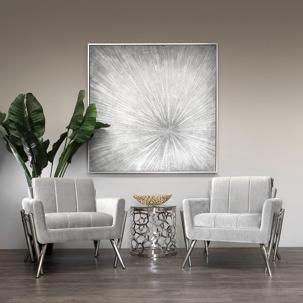 Chaise d'appoint Morgan : similicuir blanc