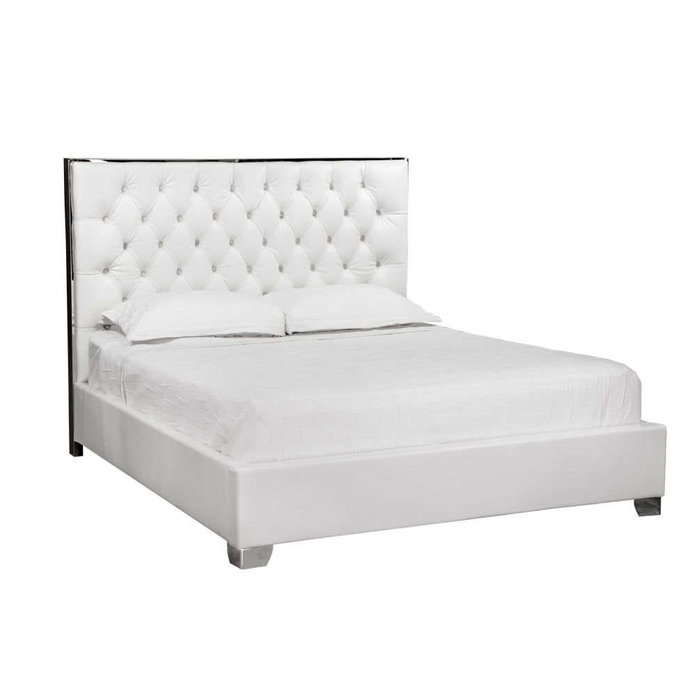 Lit Kroma : Similicuir Blanc