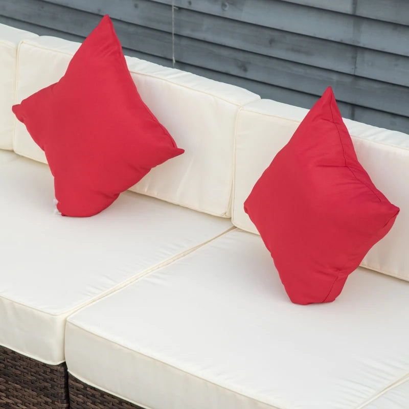 Ensemble de meubles de patio en osier 9 pièces avec coussin