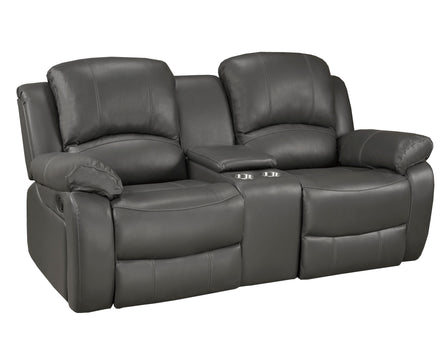 CAUSEUSE INCLINABLE AVEC CONSOLE - GRIS  ( Meuble Mtl )