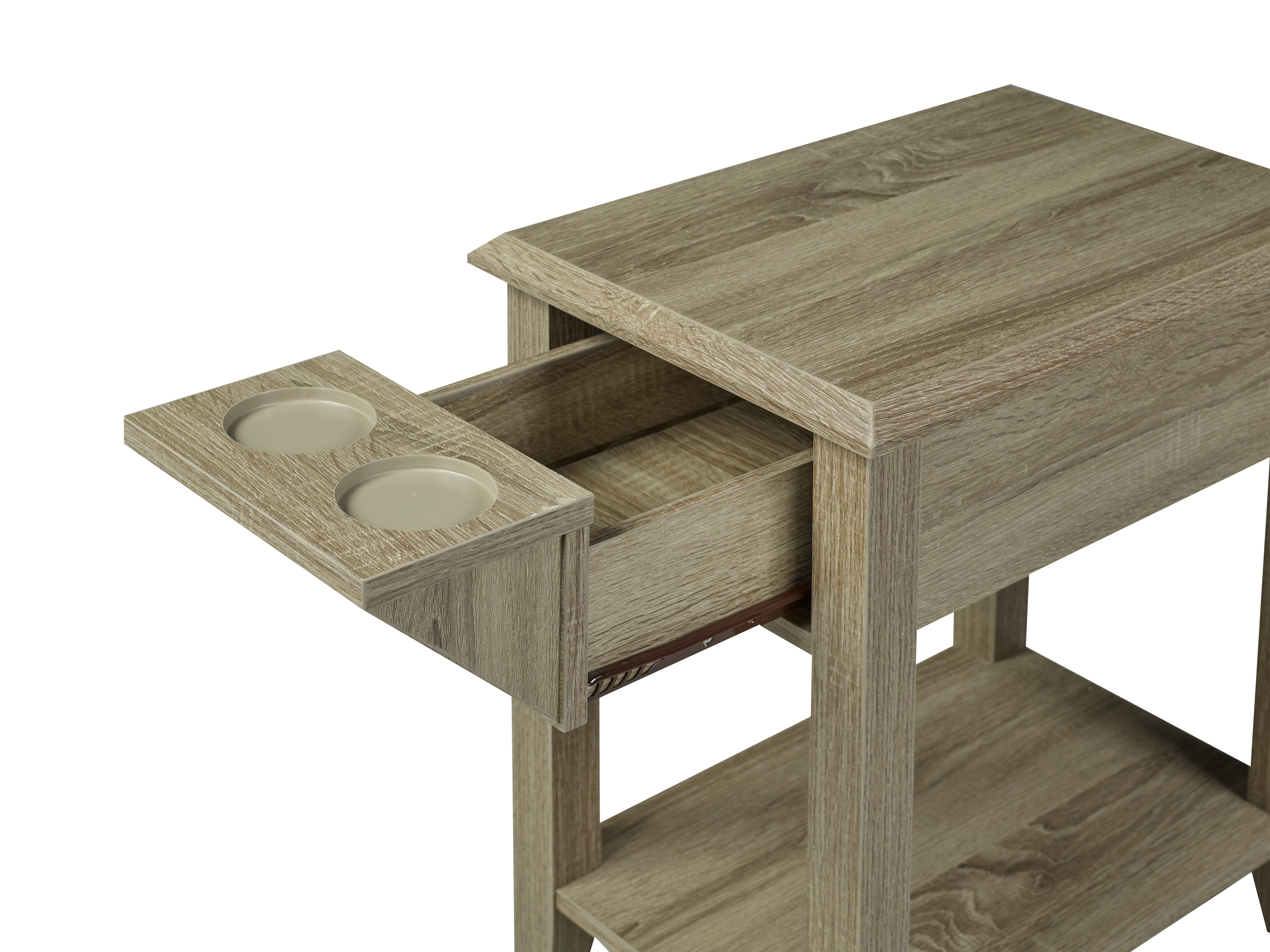 TABLE D'APPOINT - TAUPE FONCÉ ( Meuble Mtl )