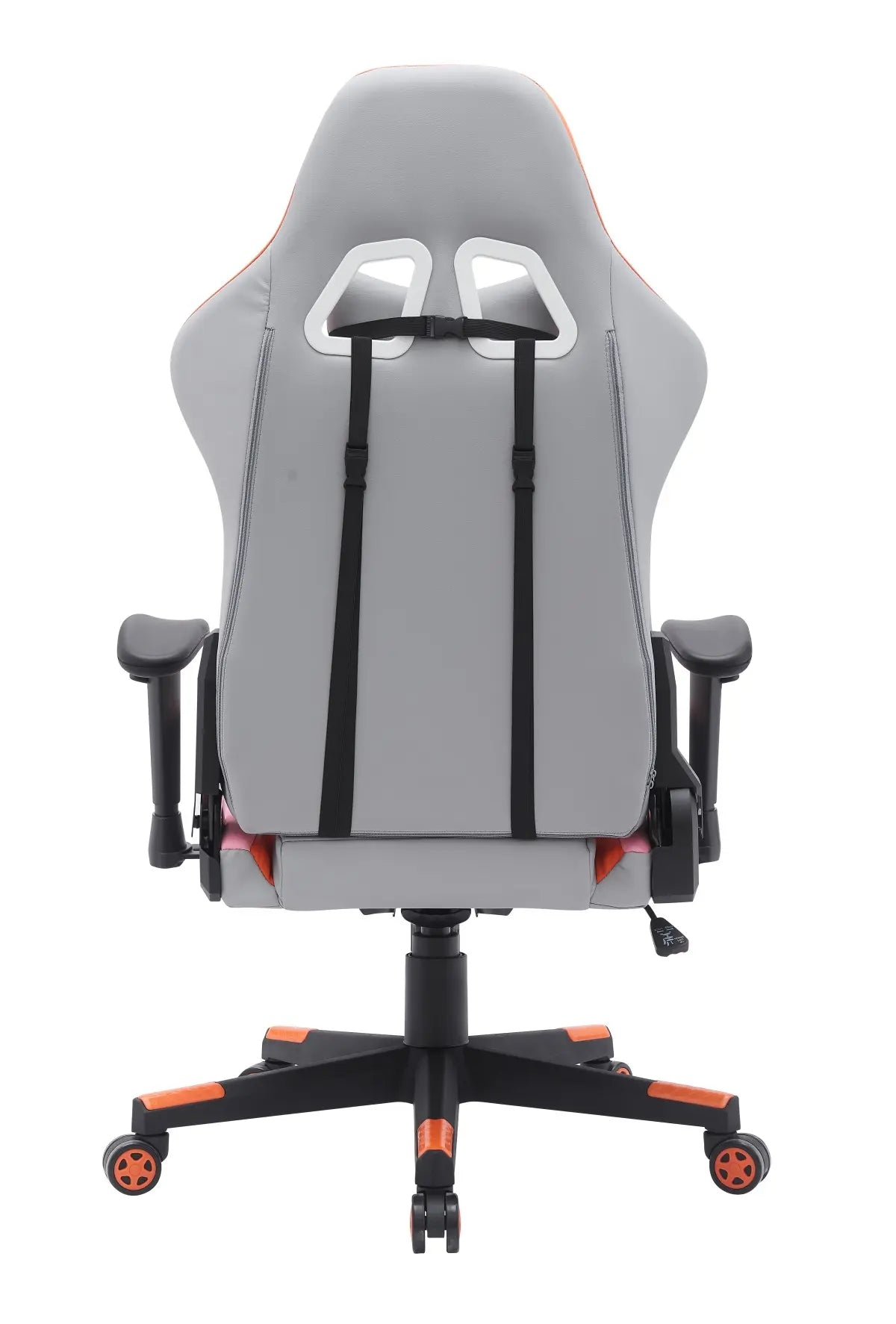 Fauteuil de gaming haute performance | Gris/Orange avec appui lombaire