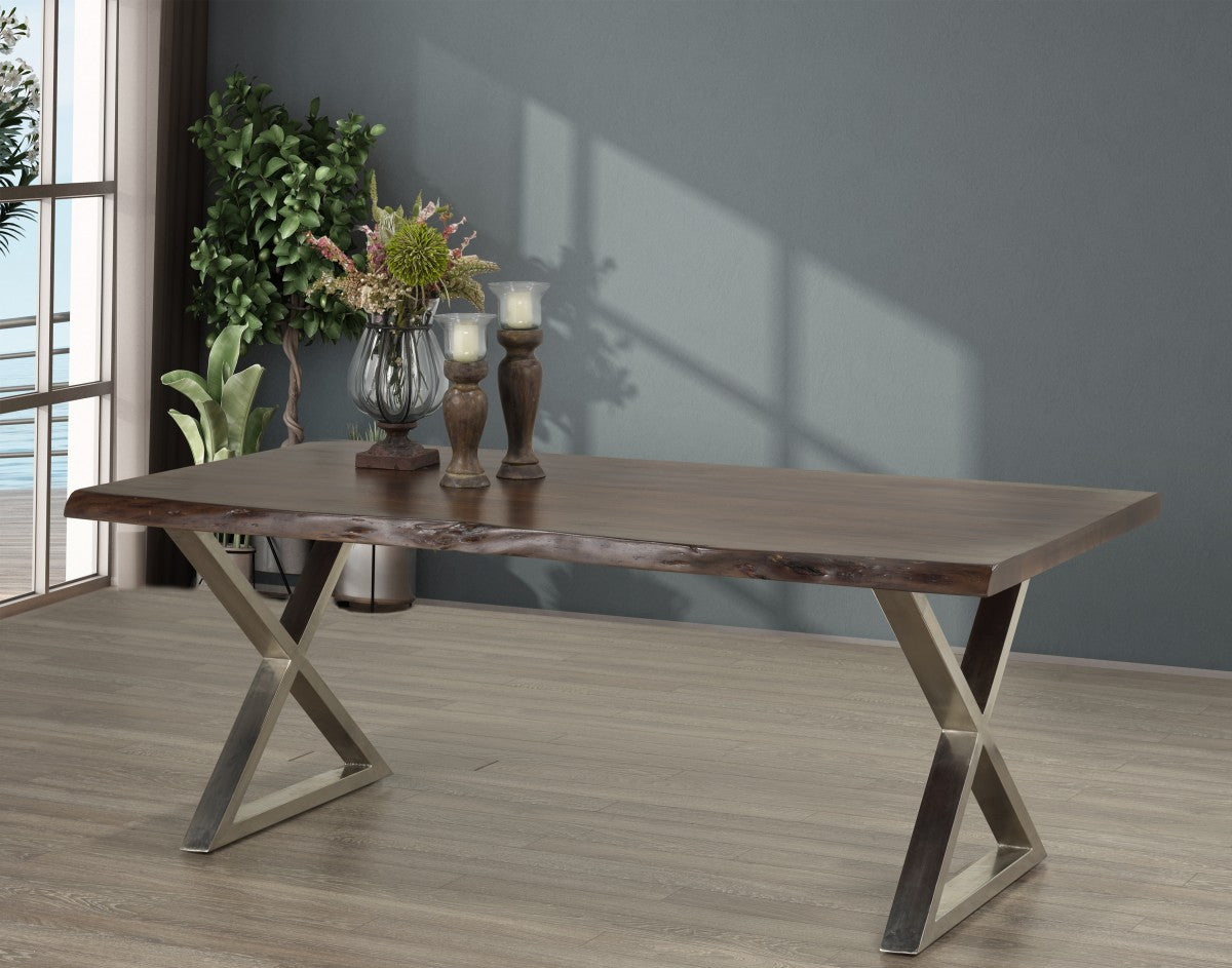 TABLE À MANGER 84'', CHÊNE FONCÉ ( Meuble Mtl )