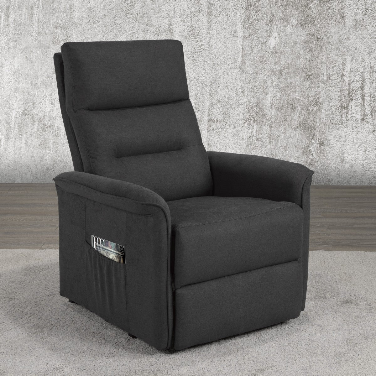 FAUTEUIL ÉLÉVATEUR INCLINABLE, GRIS FONCÉ ( Meuble Mtl )